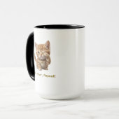 オーダーメイドの猫好きマグカップ | カスタム猫コーヒーマグ マグカップ (正面左)