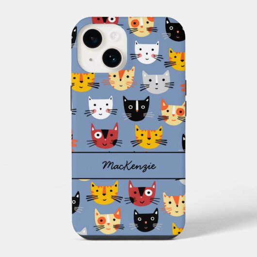 オーダーメイドの猫柄 iPhoneケース (裏面)