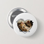 オーダーメイドの猫Tシャツに心を込めて 缶バッジ (正面&裏面)