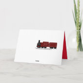 オーダーメイドの男子クリスマス列車の雪景色 カード (裏面)