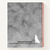 オーダーメイドの白いユニコーンの花の肖像画 ノートブック (裏面)