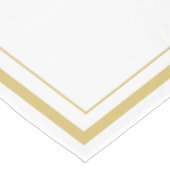 オーダーメイドの白と金のイニシャル テーブルクロス (アングル)