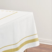 オーダーメイドの白と金のイニシャル テーブルクロス (インサイチュ)