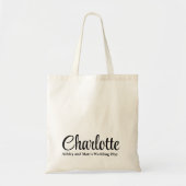 オーダーメイドの目的地ウェディングウェルカムツーシャーロット トートバッグ (正面)