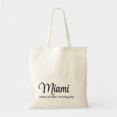 オーダーメイドの目的地ウェディング ウェルカムトゥマイアミ トートバッグ (正面)