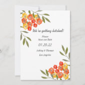 オーダーメイドの秋の花柄　結婚します セーブザデート (正面)