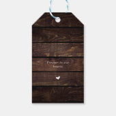 オーダーメイドの素朴なブドウ畑、ダークウッド、葬儀タグ ギフトタグ (裏面)