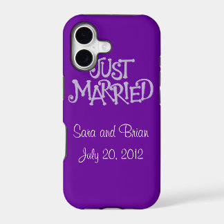 オーダーメイドの紫色のJust Married iPhone 5 カー