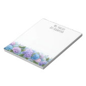 オーダーメイドの紫陽花の花の先生への感謝の気持ち ノートパッド (回転)