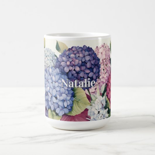 オーダーメイドの紫陽花 コーヒーマグカップ (中央)