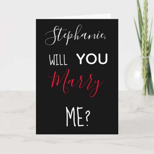 オーダーメイドの結婚しようよプロポーズ カード (正面)