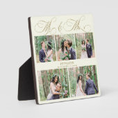 オーダーメイドの結婚写真コラージュ Mr. and Mrs フォトプラーク (正面)