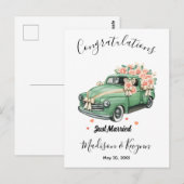 オーダーメイドの結婚前お祝いカード - 結婚おめでとう ポストカード (正面/裏面)