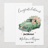 オーダーメイドの結婚前お祝いカード 結婚しました 招待状 (正面/裏面)