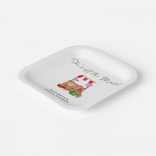 オーダーメイドの結婚前お祝いスクリプト ペーパープレート (傾斜あり)