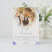 オーダーメイドの結婚式のお礼カード サンキューカード (スタンド正面)