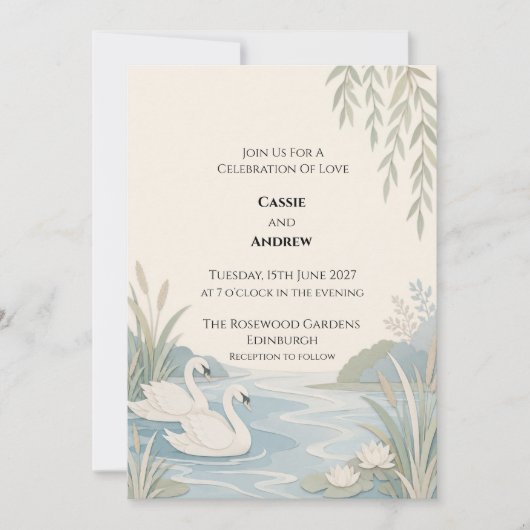 オーダーメイドの結婚式の招待状 招待状 (正面)