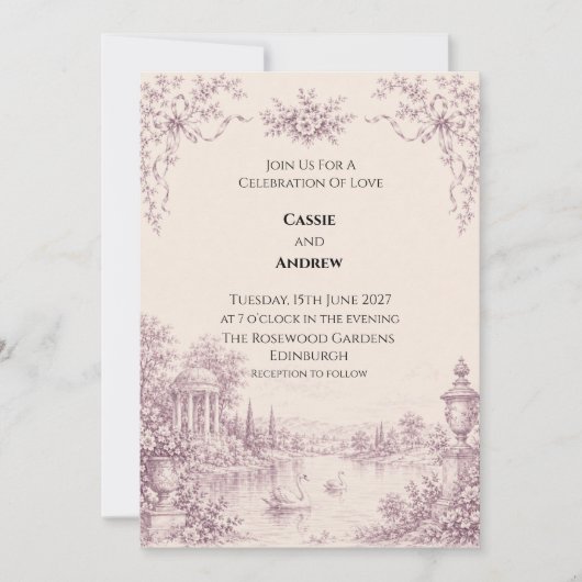 オーダーメイドの結婚式の招待状 招待状 (正面)