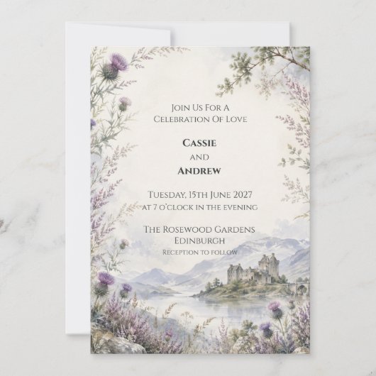 オーダーメイドの結婚式の招待状 招待状 (正面)