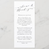 オーダーメイドの結婚式ウェルカムサンクスプレースカード メニュー (正面)