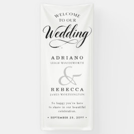 オーダーメイドの結婚式ウェルカムバナー 横断幕