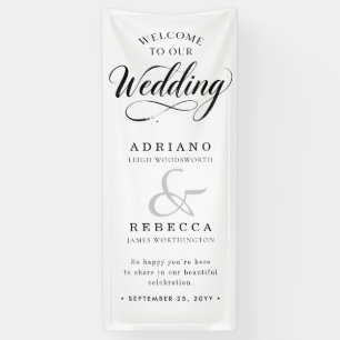 オーダーメイドの結婚式ウェルカムバナー 横断幕