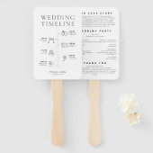 オーダーメイドの結婚式タイムライン、結婚式の進行順序 ハンドファン (正面&裏面)