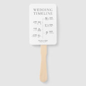 オーダーメイドの結婚式タイムライン、結婚式の進行順序 ハンドファン (正面)
