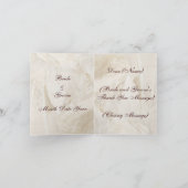 オーダーメイドの結婚式写真とメッセージのサンキューカード サンキューカード (内部)