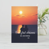 オーダーメイドの結婚式写真折りたたみ式感謝カード サンキューカード (スタンド正面)