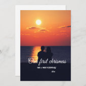 オーダーメイドの結婚式写真折りたたみ式感謝カード サンキューカード (正面/裏面)