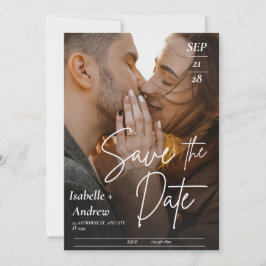 オーダーメイドの結婚式写真 Save the Date カード