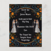 オーダーメイドの結婚式招待状と招待状 案内ポストカード (正面)