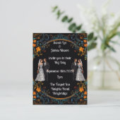 オーダーメイドの結婚式招待状と招待状 案内ポストカード (スタンド正面)