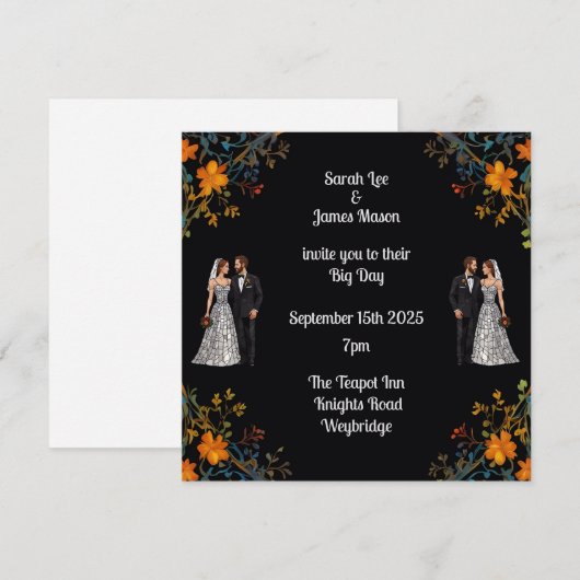 オーダーメイドの結婚式招待状 セーブザデート (正面/裏面)