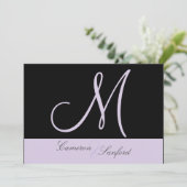 オーダーメイドの結婚式招待状 モノグラム/ラベンダー 招待状 (スタンド正面)