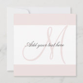 オーダーメイドの結婚式招待状 モノグラム 招待状 (裏面)