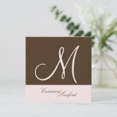 オーダーメイドの結婚式招待状 モノグラム 招待状 (スタンド正面)