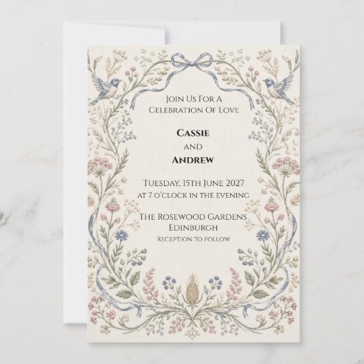 オーダーメイドの結婚式招待状 招待状 (正面)