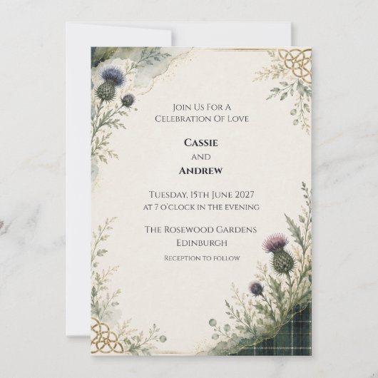 オーダーメイドの結婚式招待状 招待状 (正面)
