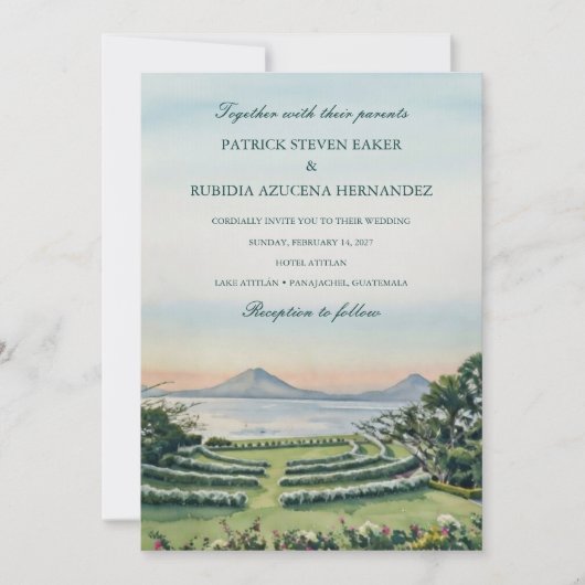 オーダーメイドの結婚式招待状 招待状 (正面)