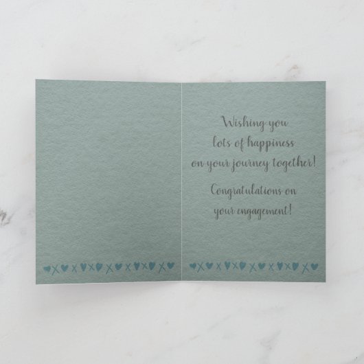 オーダーメイドの結婚式 婚約 おめでとうございます カード (内部)