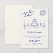 オーダーメイドの結婚式「Save the date」招待状 セーブザデート (正面/裏面)