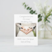 オーダーメイドの結婚祝いポストカード ポストカード (スタンド正面)