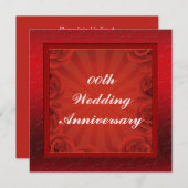 オーダーメイドの結婚記念日パーティー招待状 招待状 (正面/裏面)