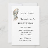 オーダーメイドの結婚記念日 バーニュウズの絵 ハガキ 招待状 (裏面)