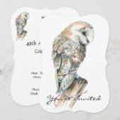 オーダーメイドの結婚記念日 バーンハウス オリジナル アート 招待状 (正面/裏面)