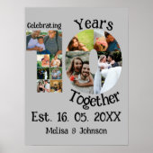 オーダーメイドの結婚10周年 11枚の写真コラージュ ポスター (正面)