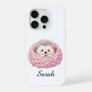 オーダーメイドの編み込みハリネズミiPhone 15 Proケース iPhone 15 Proケース