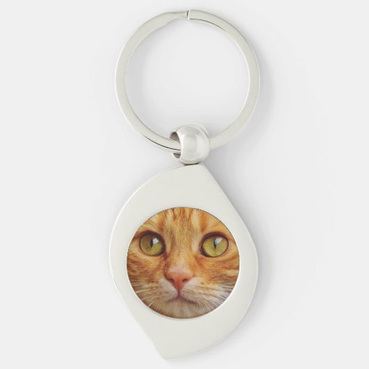オーダーメイドの美しい猫の写真 キーホルダー (正面)
